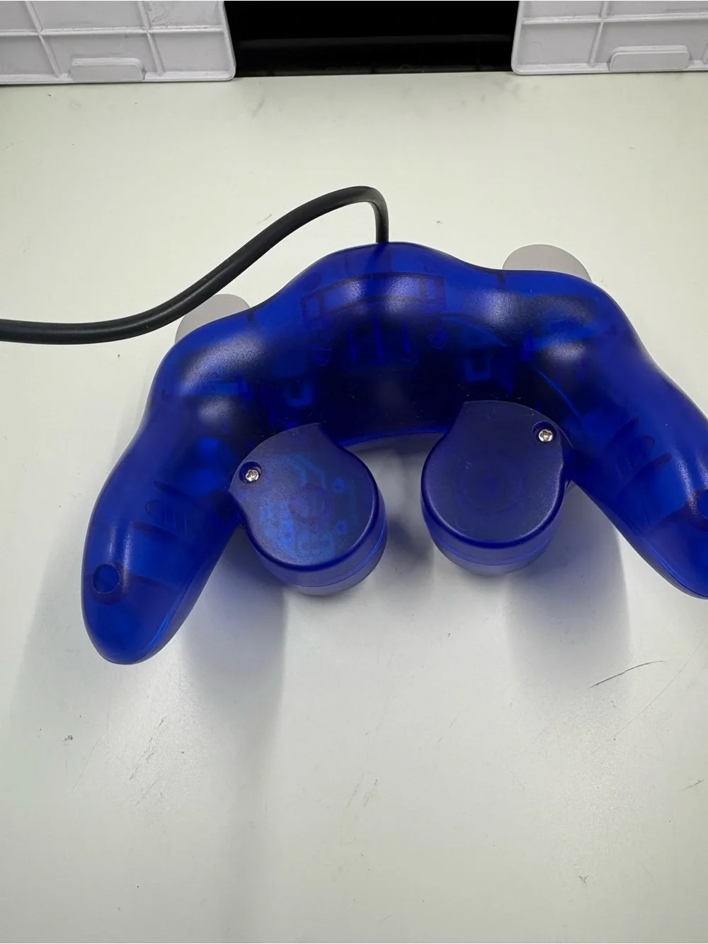 Nintendo Wired Controllers in Translucent Indigo Blue and redwith Yellow C-Stick